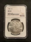 1882-P U.S. MORGAN SILVER DOLLAR - MS 62 - NGC GRADED!