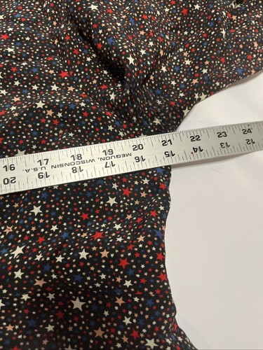 Madewell Dress Size 14 Balsam Tie Neck Starry Night Black Silk Colorful Stars - Picture 10 of 18