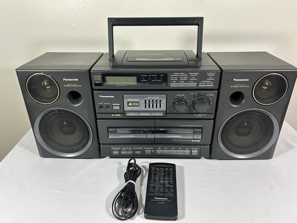 Vintage Panasonic RX-DT680 AM/FM CD Dual Cassette Stereo Radio