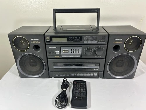 Vintage Panasonic RX-DT680 AM/FM CD Dual Cassette Stereo Radio Boombox w/Remote