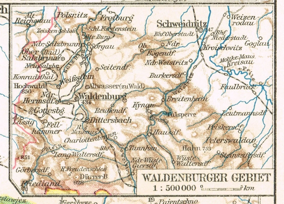 SILESIA Śląsk POLONIA 1923 Mapa Antiguo Original Alemania Checo Slezsko Liberec Foto 3 de 4