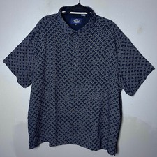 Nat Nast Silk Button Up Shirt Men's XXL 2XL Bowling Camp Black Dad shirt