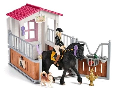 Schleich Horse Club 15 Piezas Caballos Juguete Caballeriza Tori & Princess