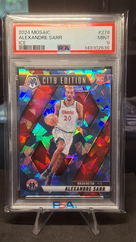 ALEXANDRE SARR Rookie Ice City Edition /125 PSA 9 - 2024 Mosaic