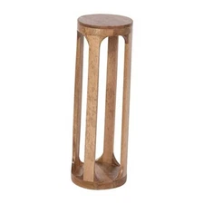  Dahl Wooden Round Drink Table; 8 x 23; Brown; Transitional Boho 8x8x23 Natural