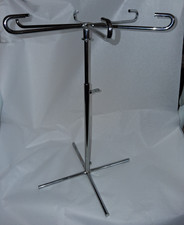 Présentoir à bijoux rotatif métal chromé - 38 cm