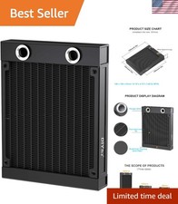 Efficient Water Cooling Radiator - 120mm Aluminum, Low & High Airflow Compatible
