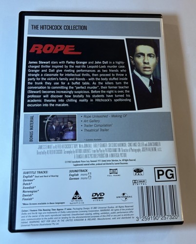 Rope - The Hitchcock Collection DVD Pal Region 4 - Free Aus Post! - Bild 2 von 2