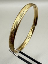 VTG 1/20 14k Gold Filled Engraved Baby Bangle Bracelet 2 5g