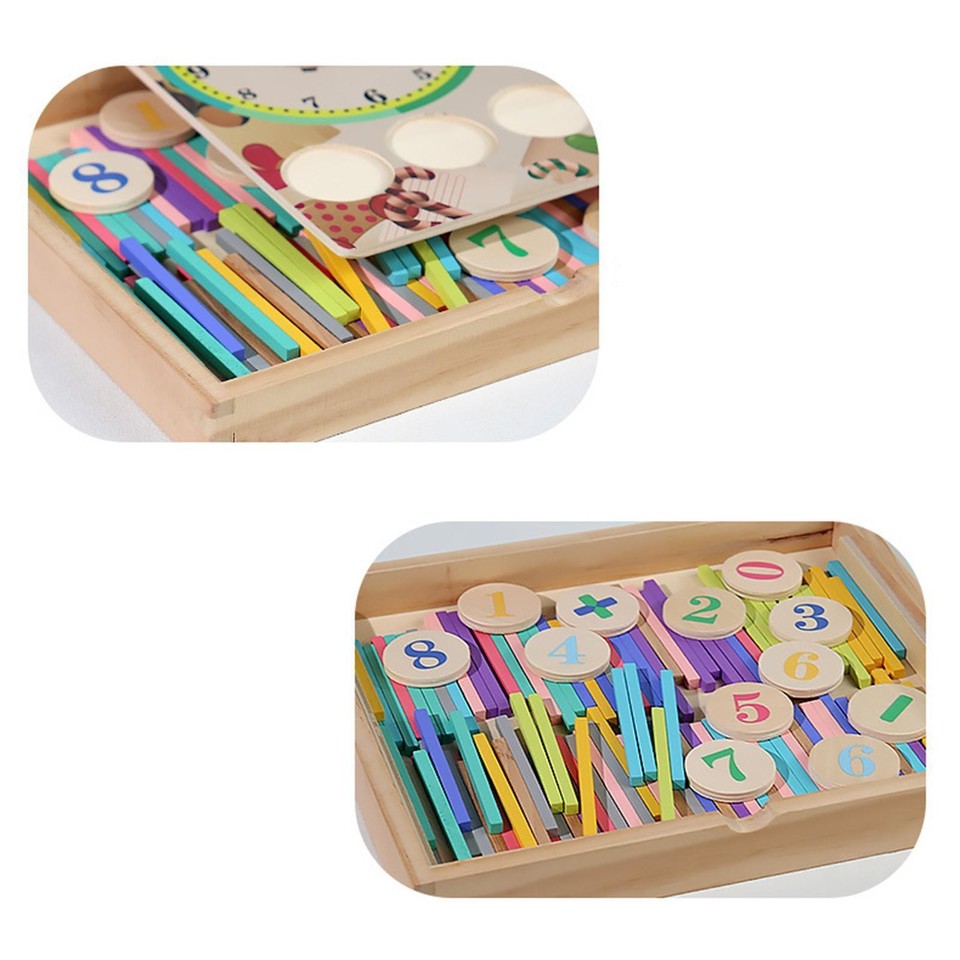 Montessori Toy Counting Number Block And Sticks Wooden Counting Peg ...