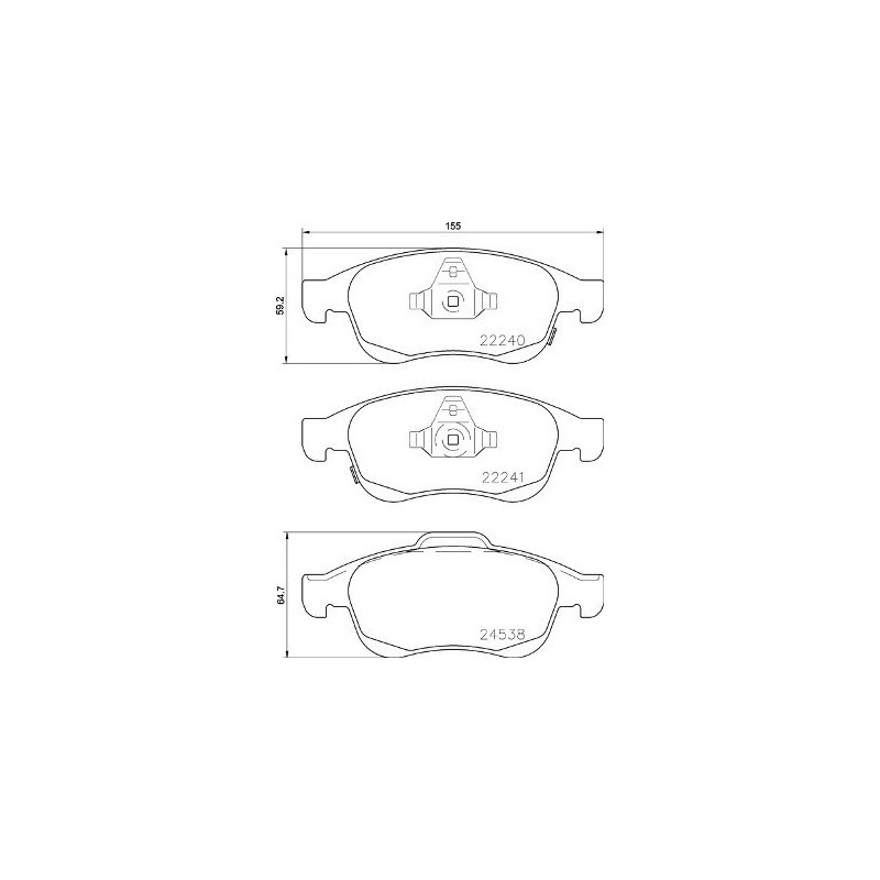Für BREMBO P 23 165 HAM PADS. PRZEDNIE FRONT Teves FIAT/JEEP - Bild 6