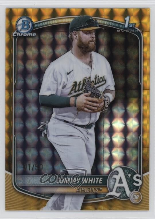 2025 Bowman Chrome Prospects Gold Geometric Refractor /50 Tommy White #BCP-251