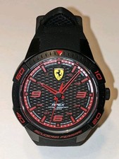 Genuine Scuderia Ferrari Apex Black Silicone Men's Watch RARE