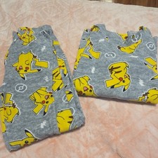 Pok mon Pikachu 2-Piece Fleece Pajama Set Long Sleeve Flame Resistant 10/12