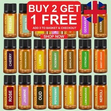 Natural Essential Oils 10ML Aromatherapy Pure Oil Fragrances Diffuser Burner UK