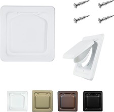 Dual Door Dryer Vent Cover 4 Inch Outdoor, Made in USA, Highest UV-Resistant