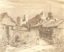 YORKSHIRE. Middleham - near the Castle. By EB Musman 1947 old vintage print