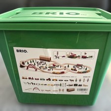 BRIO wooden train set with 80 additional items purchased, manufacturer unknown