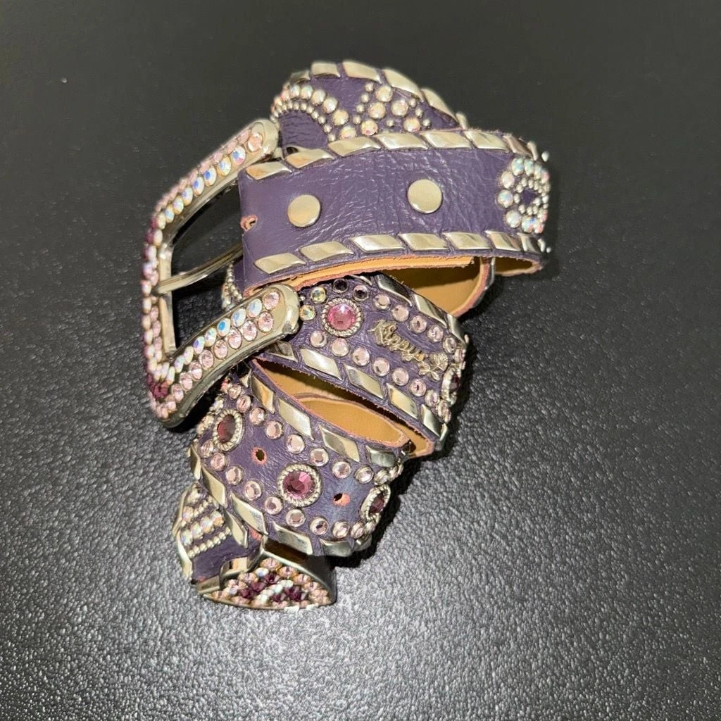 Purple Rhinestone Belts for Women for sale | eBay display picture 1
