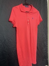 Ralph Lauren Sport Dress Womens Large Pink Shirt Button Minimalist Luxe Casual