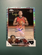 2023-24 Topps Chrome OTE Jahzare Jackson Aqua & Red Auto Refractor SP /99