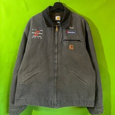 Carhartt J97 GVL Detroit Jacket Gravel Grey Mens 2XL Tall Blanket Lined VTG