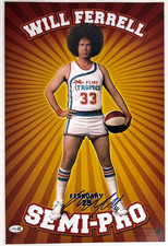 Will Ferrell "Semi-Pro" Signed Autograph 12x18 Movie Poster Photo JSA COA