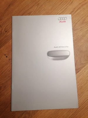 Audi A8 Security Prospekt Brochure 8/99 - Mint Condition /Neuwertiger Zustand