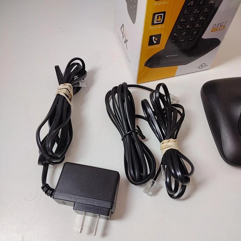 Emerson EM17000 DECT 6.0 Digital Cordless Phone Black with Base Expandable 4x - Image 3 of 4