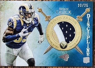 2012 Topps Valor Brian Quick Rookie Field Armor Patches /25 #FAP-BQ RC Rams NFL