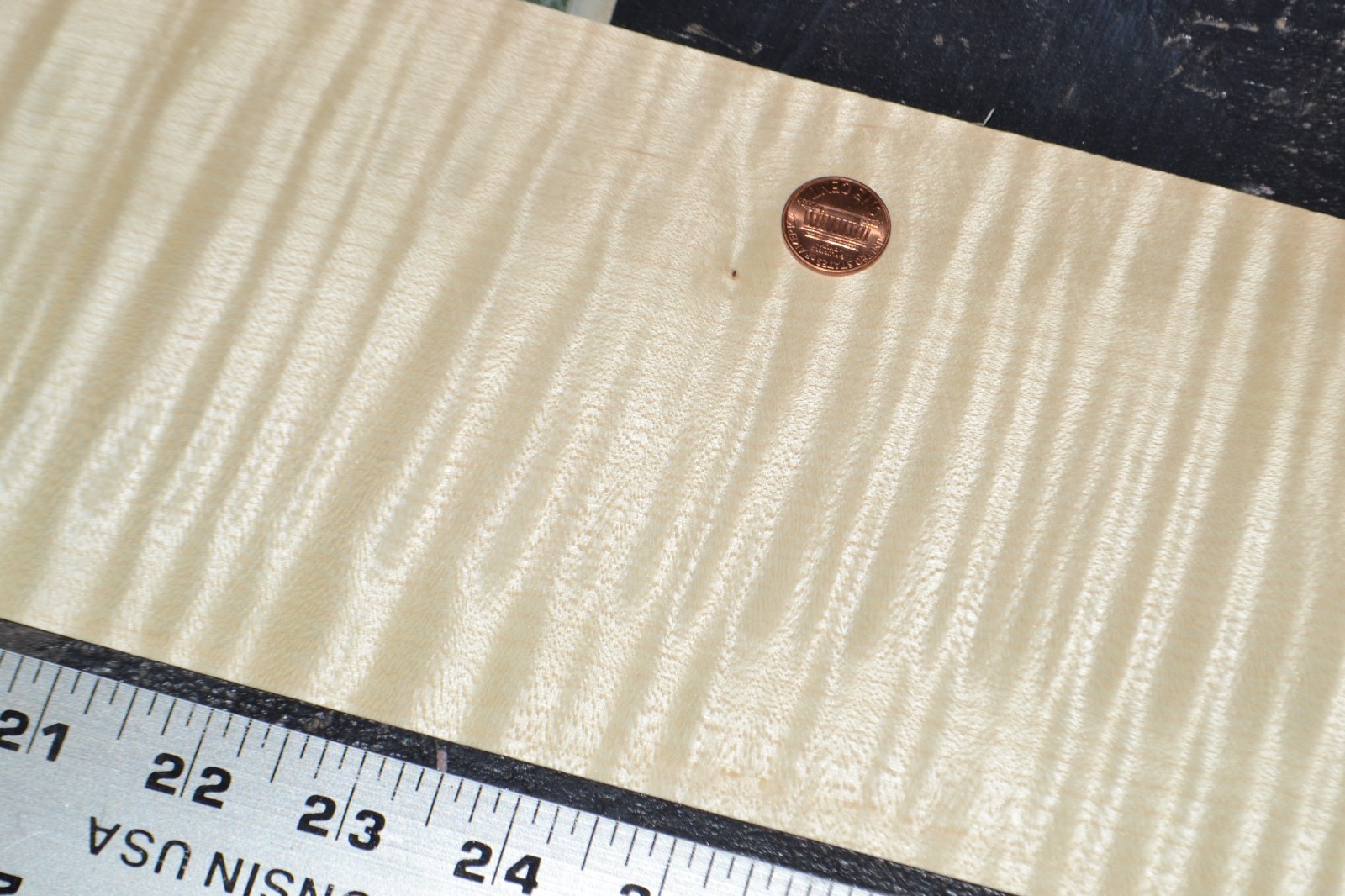 Flame Maple Raw Wood Veneer Sheet 5 x 37 inches 1/42nd  BLEMISHED     35139-51