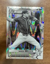 2021 Bowman Draft Chrome Black & White RayWave Refractor Mason Miller