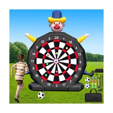 14ft Giant Inflatable Soccer Dart Board with 8 Golf Balls  2 Soccer Balls Ki...