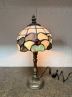 Vintage Tiffany Style Stained Glass Table Lamp