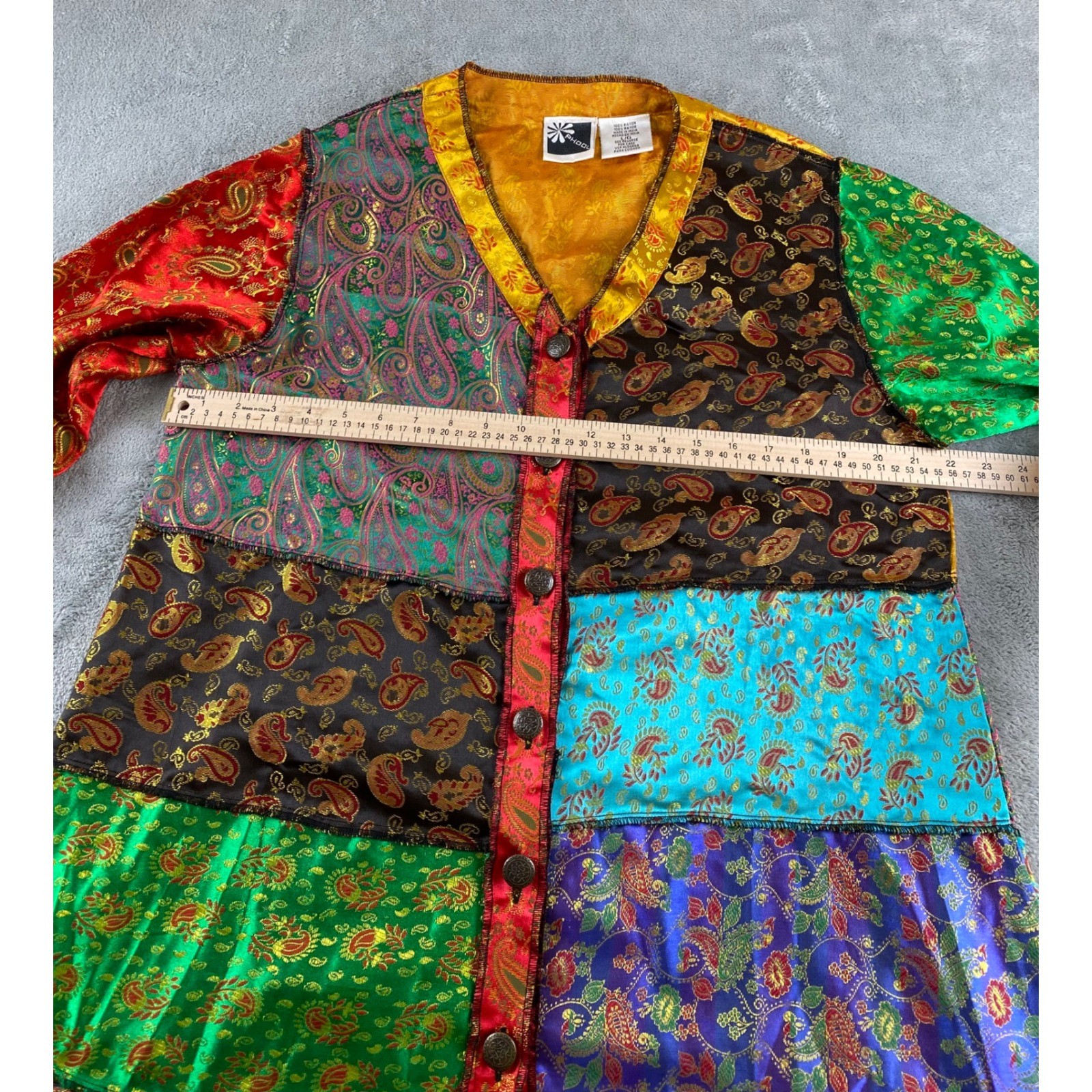 PHOOL Patchwork Paisley Kimono Jacket Cardigan Wo… - image 7