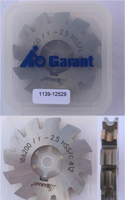 Half Round Profile Cutter - Ø63x10xØ22 Item - No. 186200 / R 2.5 Concave