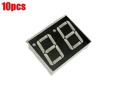 10pcs common cathode 0.56 inch 2 digit red led display 7 segment new ic sx *wq