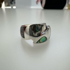 Sterling Silver Abalone Shell Ring