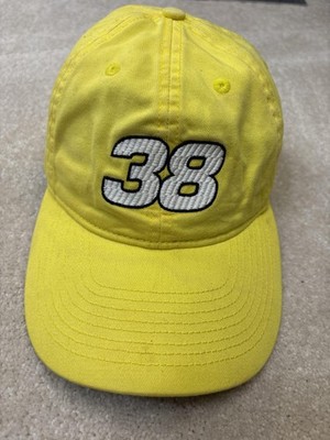 Elliott Sadler Hat Cap Strap Back Mens Yellow NASCAR Racing 38 Embroidered Race