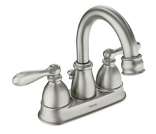 Moen Caldwell Two-Handle Bathroom Faucet w PopUp Drain WS84667SRN Brushed Nickel