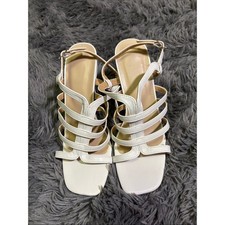 Strappy White Women's Heeled Sandals nwot