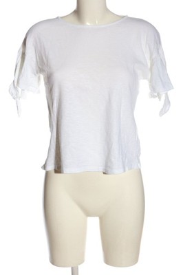 MANGO BASICS T-Shirt Damen Shirt Gr. DE 36 weiß Casual-Look