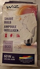 WIZ SMART BULB-800 LUMENS-60W-EQUIVALENT LED 8.8W-BULB-WIFI-22.8 YRS-DMG BX-NEW
