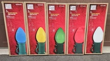 HOME ACCENTS HOLIDAYS 3 Ft Battery Operated LED Jumbo Bulb W/Timer Choose Color