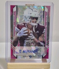2021 Leaf Metal Draft Portrait Pink Crystals/15 Osirus Mitchell Auto #PA-OM1