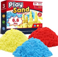 6.6lbs Play Sand,Mixed Packaging of 3-Color Sensory Sand,Suitable for Children t