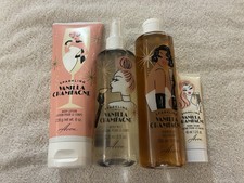 4 Items Avon Sparkling Vanilla Champagne Lotion, Body Mist, Shower Gel, Hand Cr.
