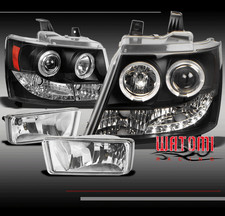 07-13 Avalanchesuburbantahoe Led Halo Black Projector Head Lightsfog Bumper 07-13 Avalanchesuburbantahoe Led Halo Black Projector Head Lightsfog Bumper