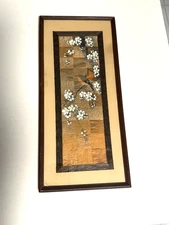 Mid-Century Japanese Marquetry Panel – Birds & Plum Blossoms