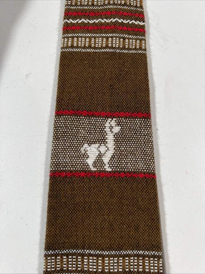 Paracas Alpaca Wool Neck Tie Peru Brown - Image 2 of 4